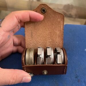 Polaroid Close-Up Lens Set #1 #2‎ #3 with Vintage Brown Leather Case